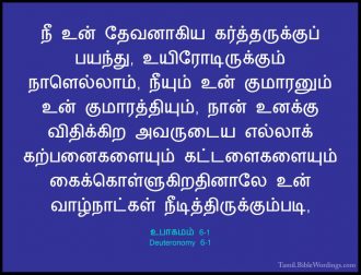 உபாகமம் 6 - Deuteronomy 6 - Holy Bible Tamil - Tamil.BibleWordings.com