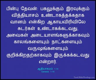 ஆதியாகமம் 1 - Genesis 1 - Holy Bible Tamil - Tamil.BibleWordings.com